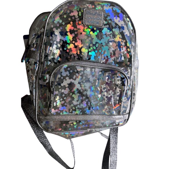 Loungefly disney parks Mickey mouse Magic mirror Metallic mini backpack